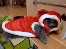 Ropa navideña para gatos pequeños, disfraz de Papá Noel, gatito, cachorro, Sudadera con capucha, ropa cálida para perros y mascotas, accesorios de ropa