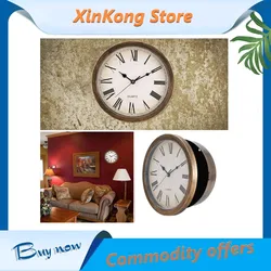 Horloge murale Vintage coffre fort, boîte de rangement secrète, horloge murale coffre fort pour argent bijoux objets de valeur, décoration de la maison 