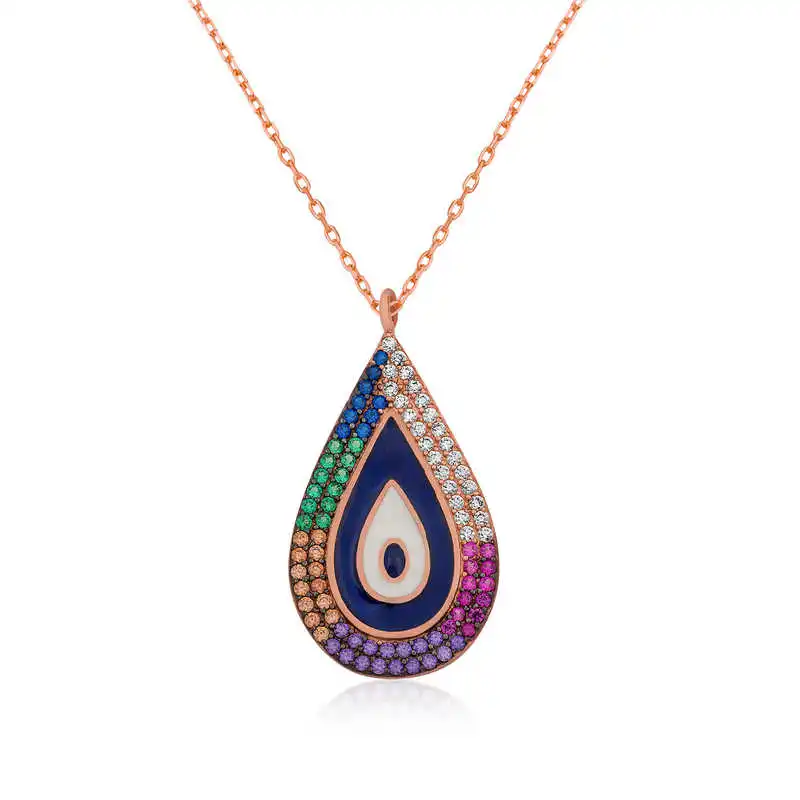 

Armagano 100% 925 Sterling Silver Drop Evil Eye Necklace Quality and Original Women Amulets
