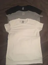 Women's T-Shirts Short-Sleeves Tops Woman Solid-Color 100%Cotton Brand-New for Female