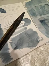 Uds.-pincel de pintura de pelo de ardilla, pinceles para pintar, pinceles para pintar, pinceles artísticos de acuarela para dibujar, suministros de arte