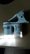 Clip Microscope Magnifying Glass Cell-Phone-Clip Uv-Light Focusing Jewelry 60X LED 