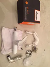 Faucet Toilet-Cleaner-Set Bidet-Sprayer Shower White Wall-Mounted Accoona A3167G