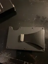 Gemeer-tarjetero de fibra de carbono anti RFID para hombre, Billetera de Metal sin escanear, tarjetero Masculino