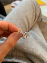 CC Anillos para las mujeres de la Boda nupcial Anelli joyería de moda anillo de compromiso de oro blanco Anillos de Color CC595