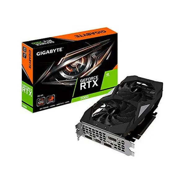 Carte graphique de jeu Gigabyte VGA NVIDIA RTX 2060 6 GB GDDR6 1755 MHz