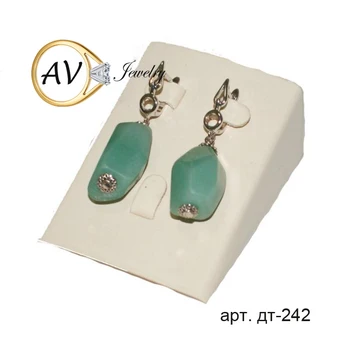 

Jade earrings 925 sterling silver, round drop earrings, natural gemstone earrings AV jewelry