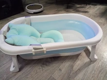 Bañera plegable grande para bebé, Cubo de baño portátil, base antideslizante, bañeras de baño portátiles para bebés recién nacidos, bañera antideslizante para niños