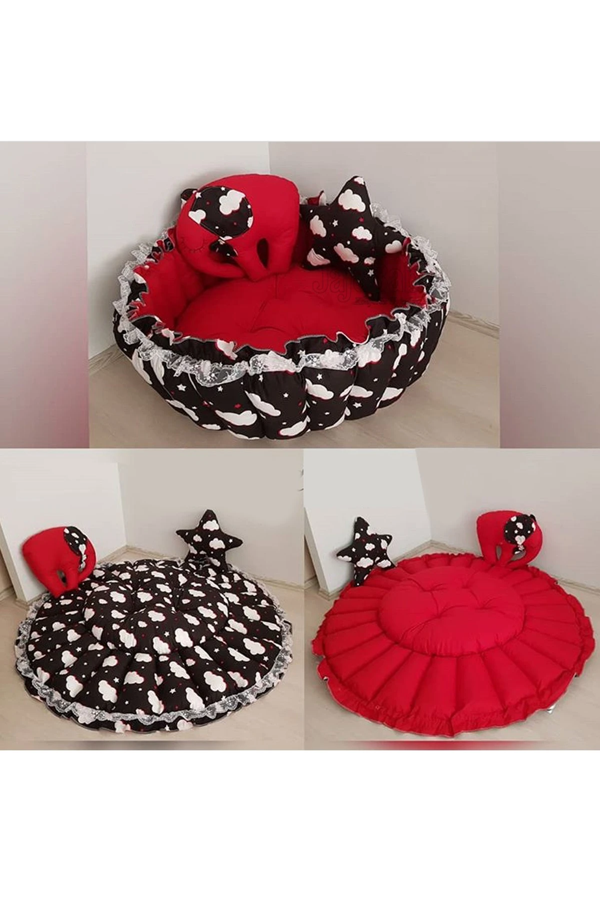 Jaju Baby 赤ちゃん用の格納式プレイマット 手作り 黒 曇り赤の組み合わせ 両面使用 ポータブル新生児 Activity Centers Entertainers Aliexpress