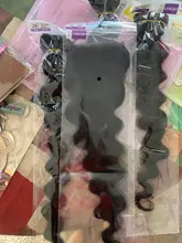 Lumiere-mechones de cabello humano mechones de cabello suelto de ondas profundas con cierre y 3/4 mechones 100% cabello humano para mujer negra, cabello Remy