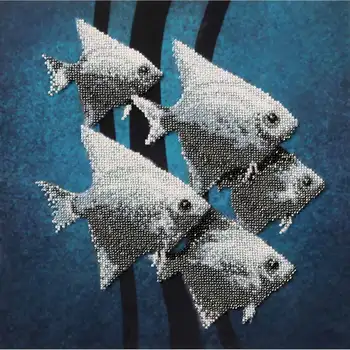 

C-01 set for embroidery with beads constellation 'fish' 30*30 cm