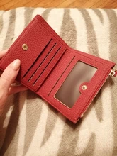 Cartera de piel sintética suave para mujer, cartera amarilla de marca, monedero Mini con broche, tarjetero, billetera corta, Bolso pequeño Delgado, llavero con cremallera