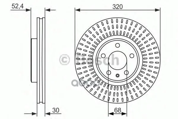 Тормозной Диск 0986479753 Bosch арт. 0986479753