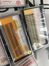 Pestañas postizas pop Coreano cola de pez, dos largas, cortas, para Injerto de plantas, novedad, venta al por mayor