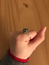 Anillo de plata de primera ley con forma de rosa para mujer, sortija, plata esterlina 925, estilo retro, defensa personal, japonés, coreano