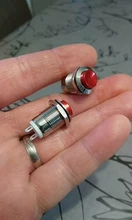 Interruptor de botón de Metal para coche, bocina momentáneo resistente al agua, 12mm, reinicio automático