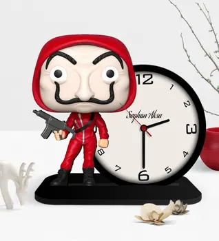 

Personalized La Casa De Papel Wooden Desktop Clock-1