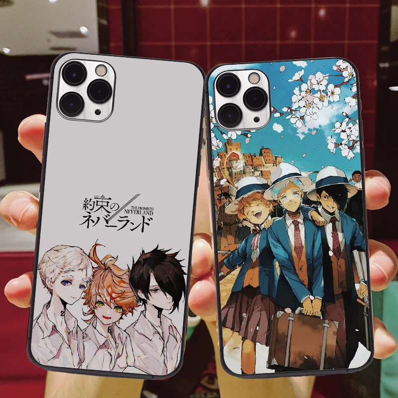 Promised Neverland Anime soft TPU black Phone Cover Case For iPhone12Pro 7 8 6 s Plus 11 pro X Xs Max XR SE Cartoon | Мобильные