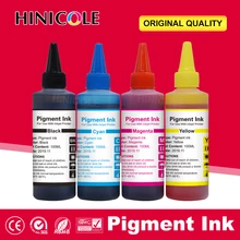HINICOLE универсальные пигментные чернила для струйных принтеров Epson с BK C M Y 4 цветными бутылками для hp для Canon принтера заправка чернил