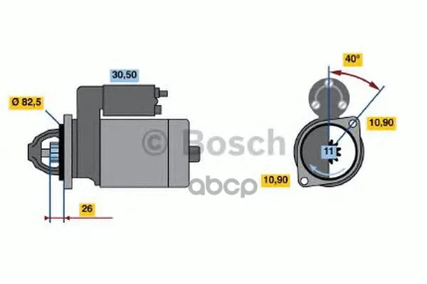 Стартер 12v 2.2kw Bosch арт. 0986017430