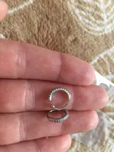 ModaOne-pendientes sencillos de circonio para mujer, aretes de Plata de Ley 925, joyería para la oreja