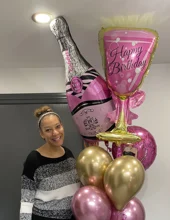 Globo de helio grande con copa de champán para niños y adultos, decoraciones para fiesta de cumpleaños, suministros para fiestas y eventos