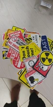 Pegatinas de advertencia para coche y motocicleta, pegatinas impermeables con recordatorios, para portátil, equipaje y Snowboard, 50 Uds.