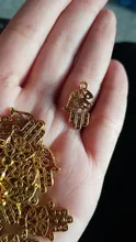 Colgante de protección de Palma Hamsa de bronce antiguo, Charms de la mano de Fátima, pulsera islámica de Metal, fabricación de joyas, 20 Uds.