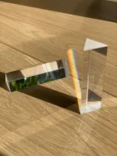 Prisma Triangular de 30x30x60mm, prismas de vidrio óptico BK7, enseñanza de física, espectro de luz refractado, arcoíris, para niños y estudiantes