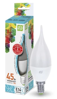 

LED lamp LED CANDLE IN THE WIND-standard 5 W V E14 4000 K 450lm ASD