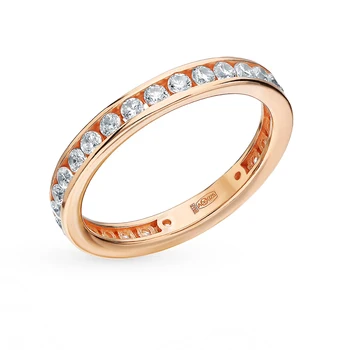 

Silver ring with cubic zirconia sunlight sample 925