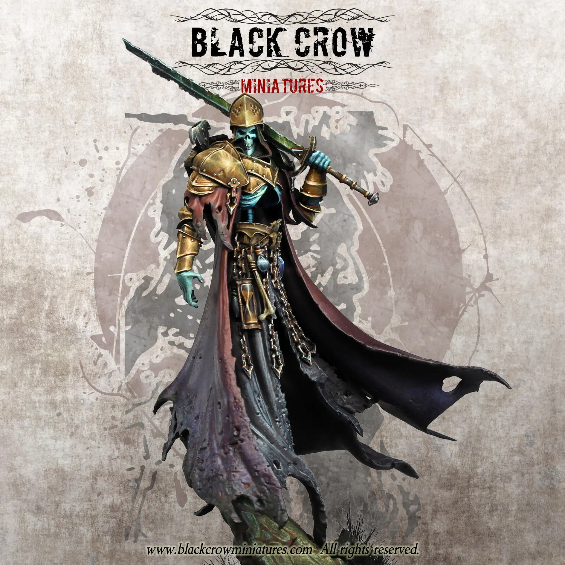 [Loong Way Miniatures] черная ворона миниатюры WRAITH 75 мм