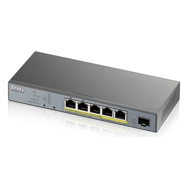Коммутатор ZyXEL GS1350-6HP-EU0101F 5 Gb 60W 6 портов серый