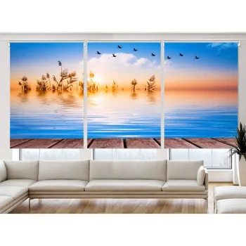 

Blind Iroa Digital Threefold Landscape T013! ROLLER BLINDS TRANSLUCENT! (3 PCs/100X170)