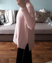 Sweater Pullovers Mock-Neck Beige Purple Winter Green 8-Colors High-Quality Women C-232