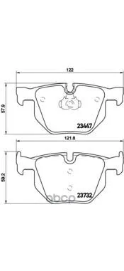 Колодки Тормозные Дисковые Задн X5(E70), X6(E71, E72) Brembo арт. P06056