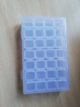 Mordoa-caja de almacenamiento de cuentas de plástico transparente con 28 ranuras, caja organizadora para herramientas de manicura de decoración de uñas, expositor de joyería