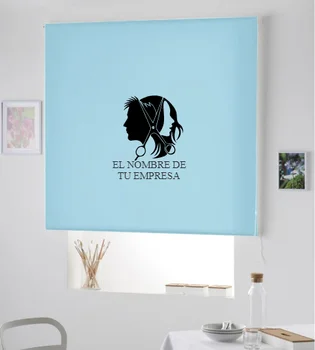 

Blind Iroa with themed and company name/Hairdresser Unisex ROLLER BLINDS TRANSLUCENT! (SKY BLUE 100X175)