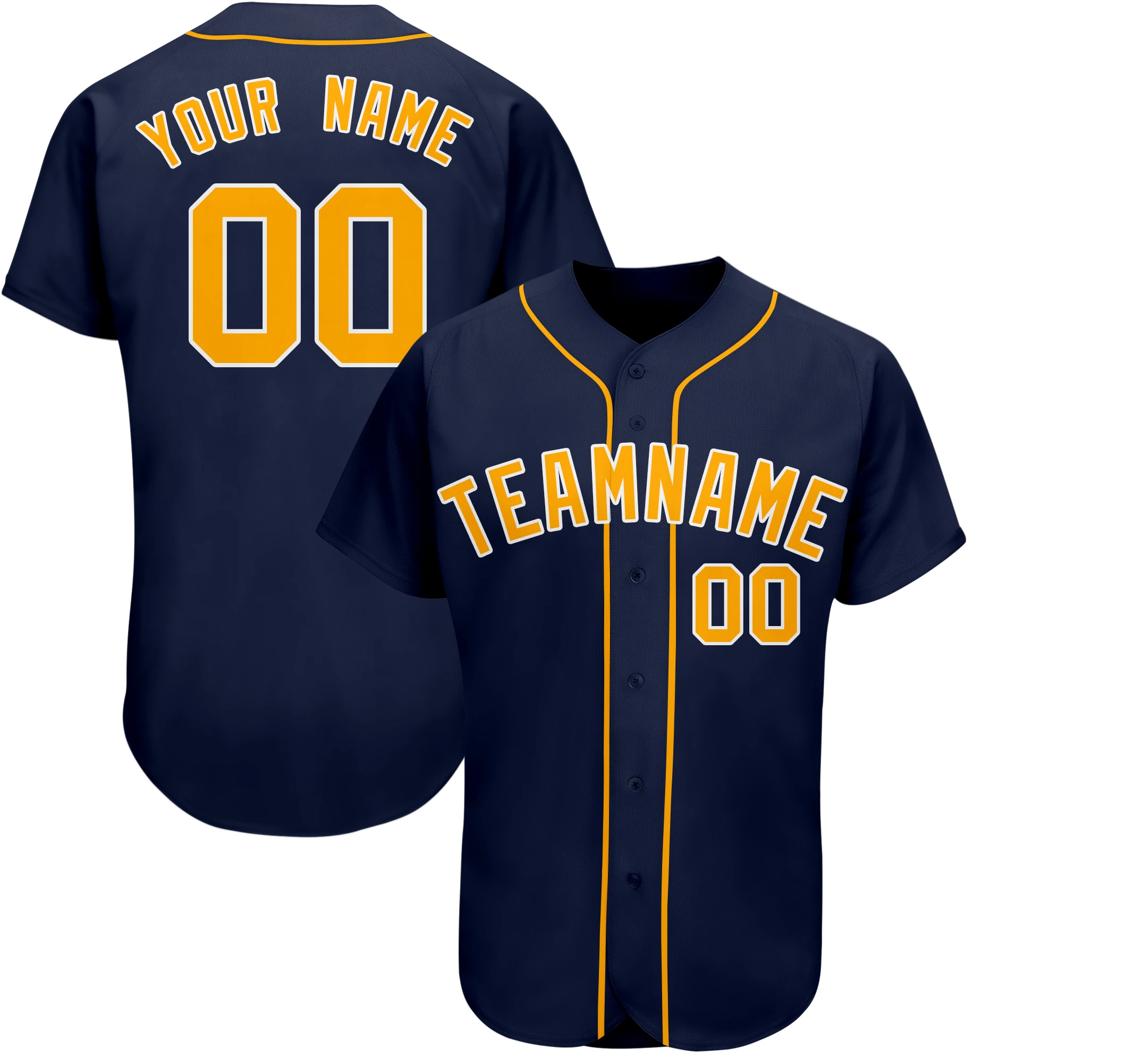 Baseball Jersey Full Sublimated Team Name/Numbers Breathable Soft V-neck Button Down Uniforms for Men/Kids Outdoors Party