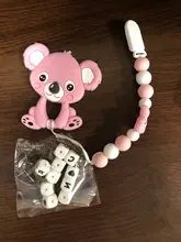 Joepada collar dentición bebé precioso Koala búho caballo del bebé mordedor Molar juguete para regalo mapache perlas de silicona de grado de alimentos