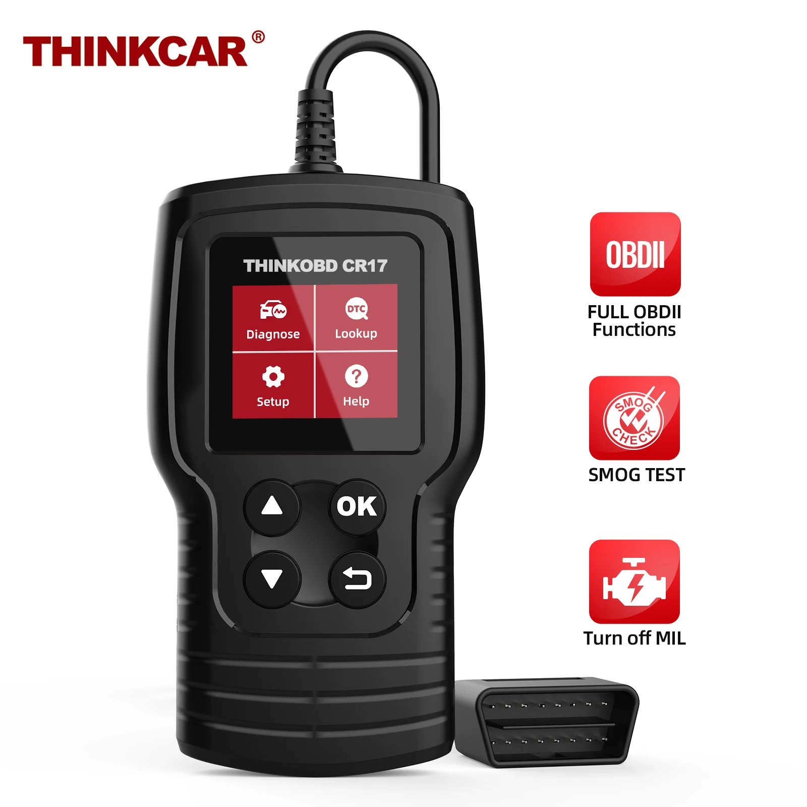 Диагностический сканер Thinkcar CR17 OBD2 для диагностики двигателя подходит всех