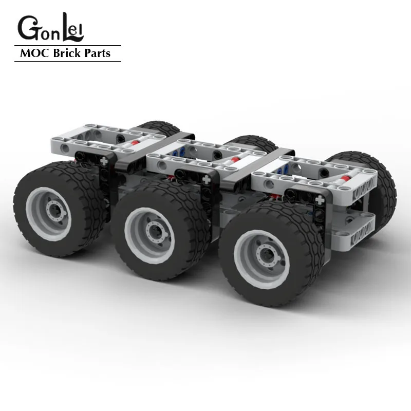 

NEW Technical Suspension Trailer Suspendet Axles fit for Truck Chassys 3-Axled MOC Building Blocks Cars Bricks Model Toys Gifts