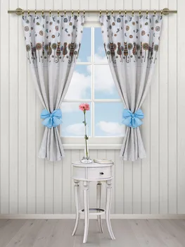 

Set curtains for kitchen Mesmer "бурж" cotton 150-180 cm 2 PCs