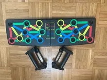 Tabla de flexiones 9 en 1 con instrucciones impresas para hombre y mujer, herramientas de ejercicio para culturismo, soportes para flexiones para entrenamiento corporal en el gimnasio