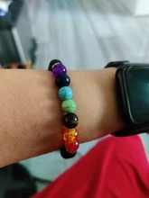 7 Chakra encantos pulseras piedra de Lava para hombres y mujeres aceites esenciales difusor cuentas de piedra Natural de la cadena de moda joyería hecha a mano