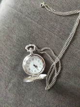 Reloj de bolsillo de cuarzo Vintage plata completa USSR con martillo hoz soviético para el Día de Rusia colgantes con collar de cadena reloj mujeres hombres regalo