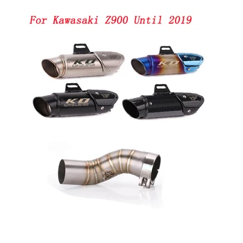 Escape Motorcycle Exhaust Mid Link Pipe And 51mm Muffler Stainless Steel Exhaust System For Kawasaki Z900 Until 2019