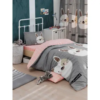 

Cartoon Kids Bedding Sets bunny design Turkish Single Size For Child baby Duvet Cover Set Sheet Set last creation 2020