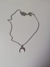 Collar con colgante de Luna y Chapado En Oro para mujer, cadena de clavícula, regalo para Amiga