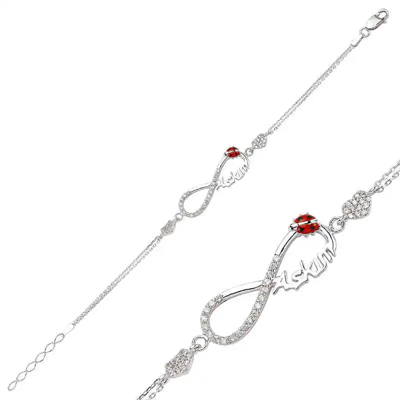 KUTAYDAN 925 пробы Серебряный бесконечный женский браслет